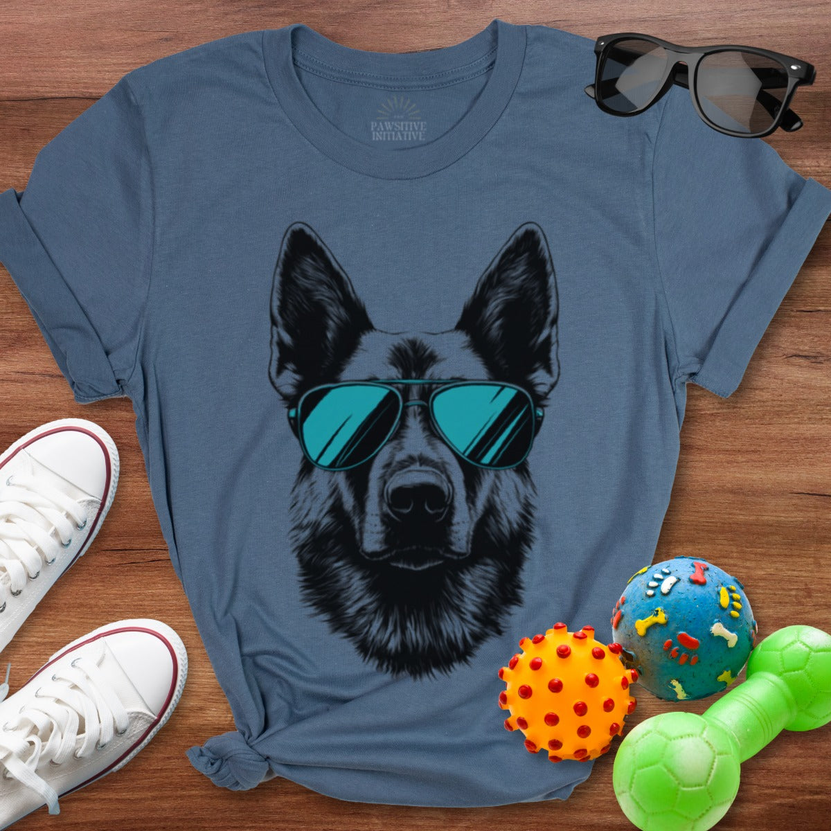 Cool German Shepherd in Sunglasses T-shirt product
