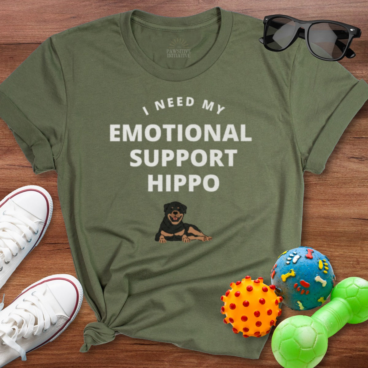 I Need My Emotional Support Hippo Graphic T-Shirt Product