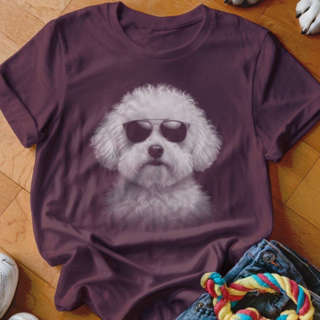 Bichon Frise in Aviators Shirt - The Pawsitive Initiative