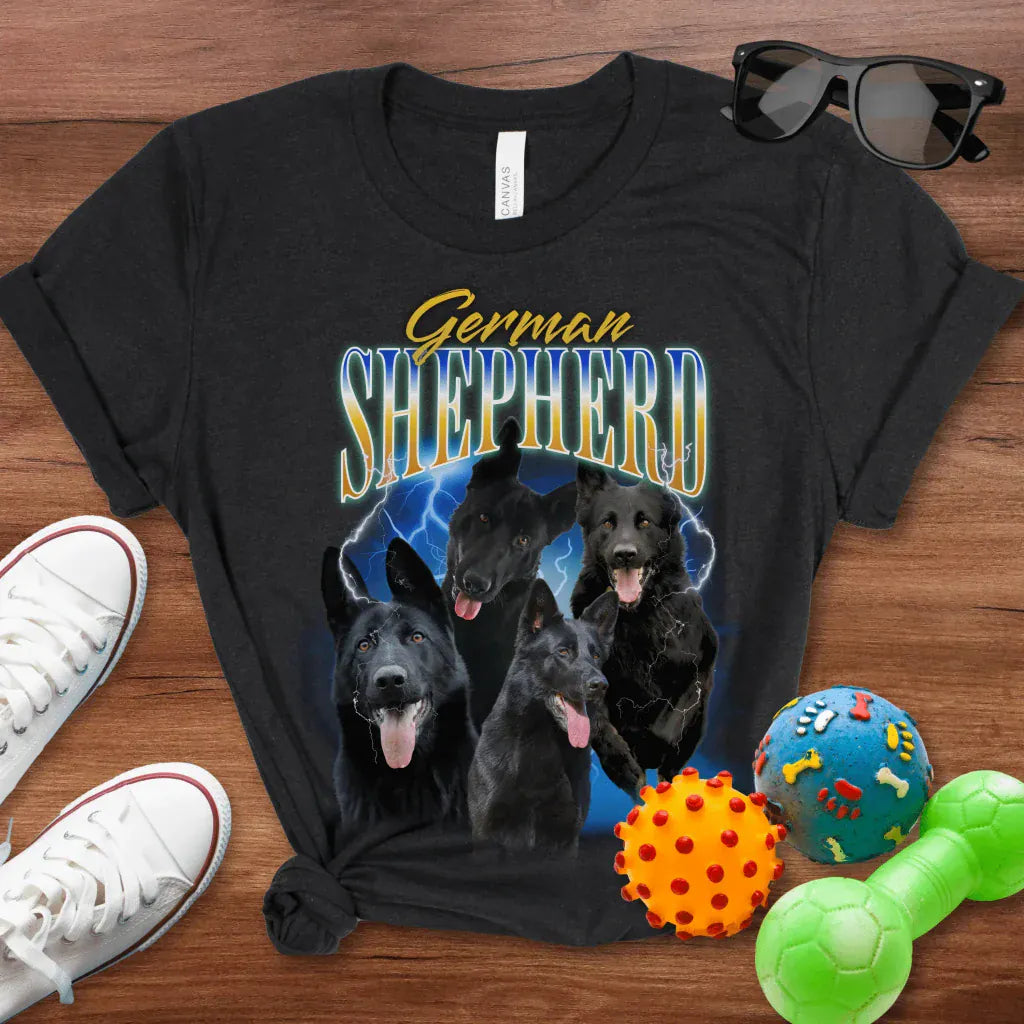 Black German Shepherd Bootleg Shirt - The Pawsitive Initiative