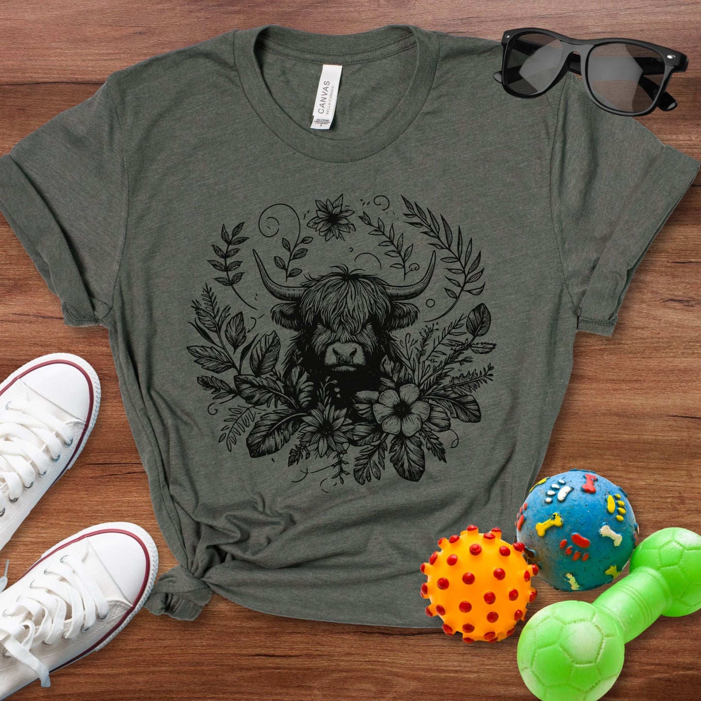 Bohemian Highland Cow Shirt - The Pawsitive Initiative