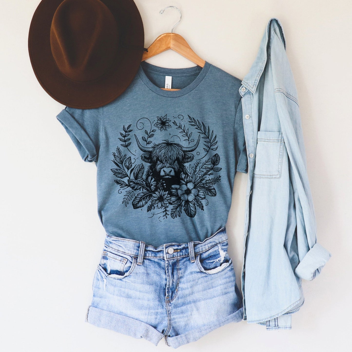 Bohemian Highland Cow Shirt - The Pawsitive Initiative
