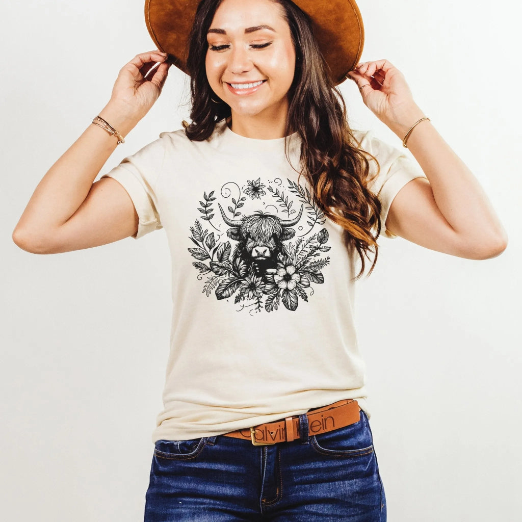 Bohemian Highland Cow Shirt - The Pawsitive Initiative
