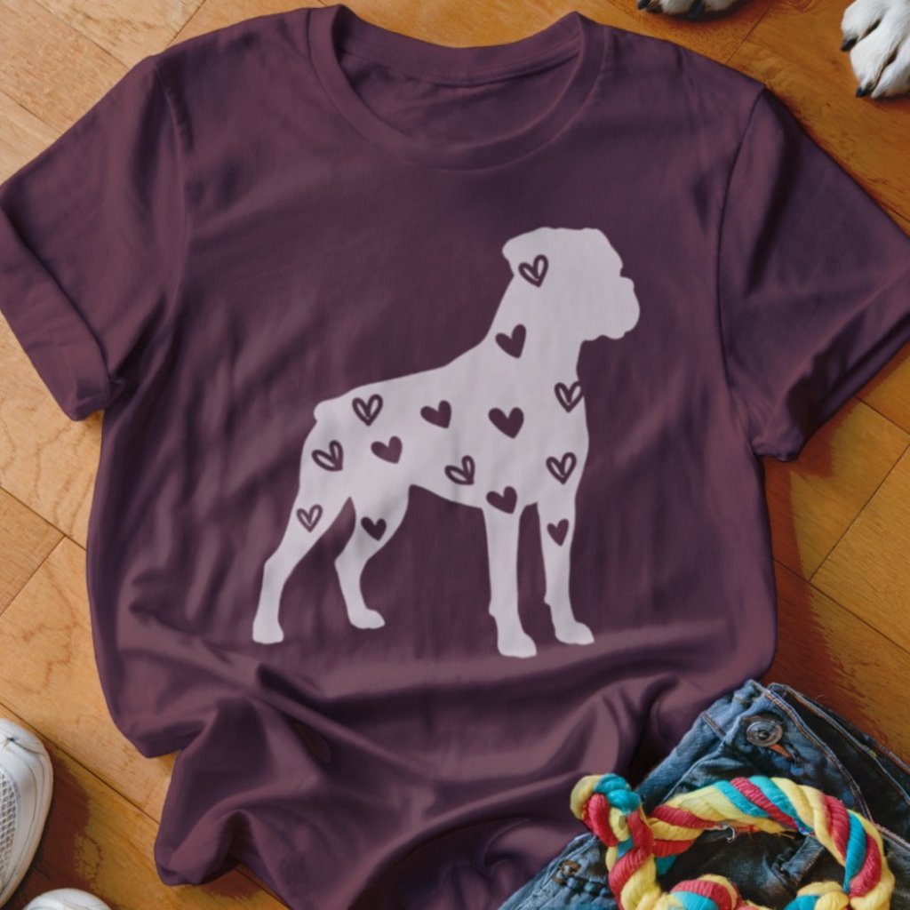 Boxer Hearts Shirt - The Pawsitive Initiative