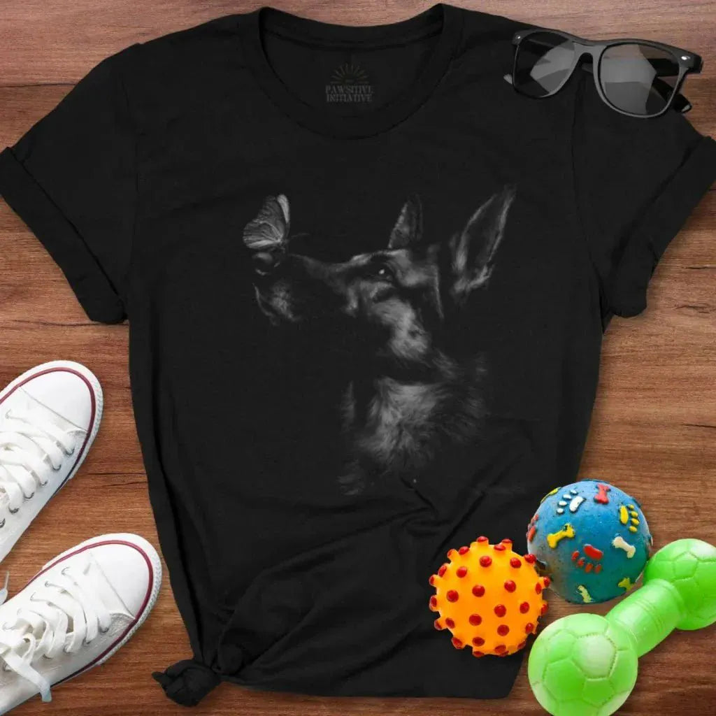 Butterfly Shepherd Silhouette Shirt - The Pawsitive Initiative