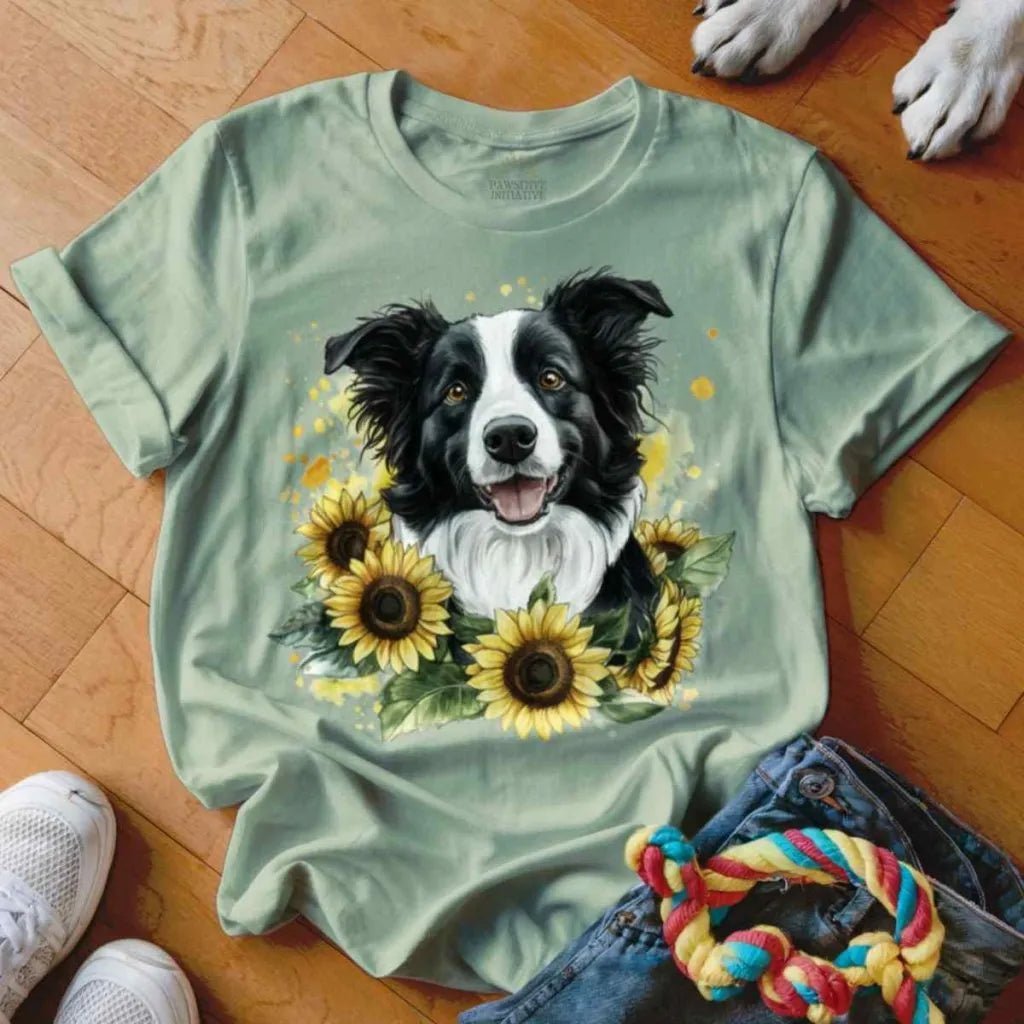 Collie Sunflower Shirt - The Pawsitive Initiative