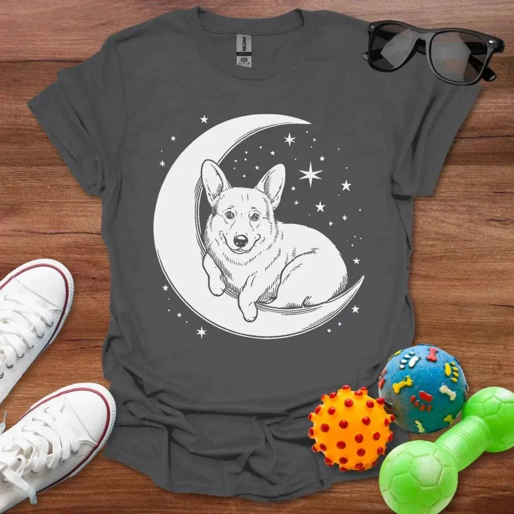 Corgi on the Moon Shirt - The Pawsitive Initiative