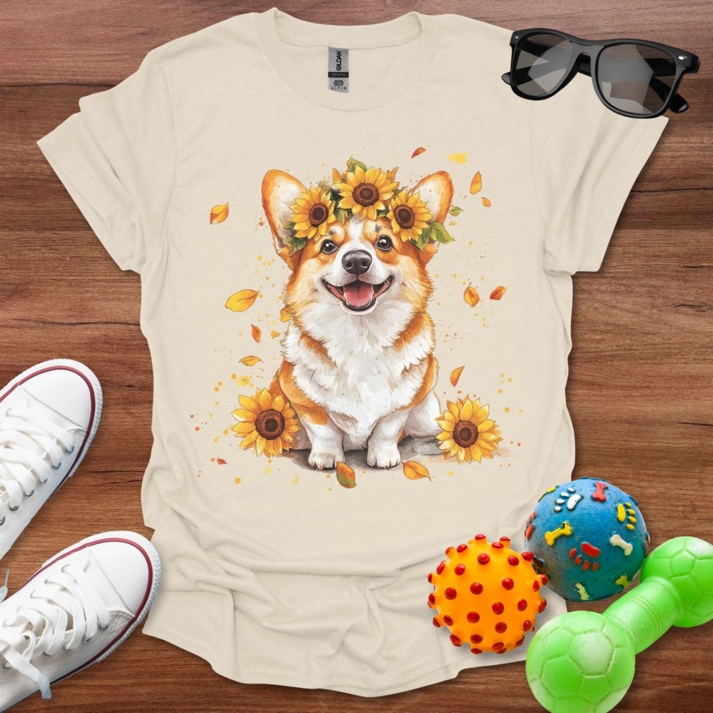 Corgi Sunflower Shirt - The Pawsitive Initiative