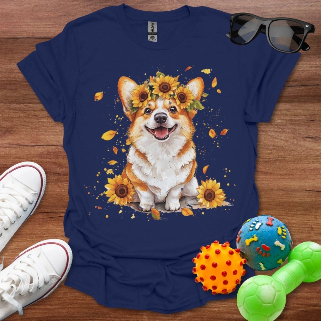 Corgi Sunflower Shirt - The Pawsitive Initiative