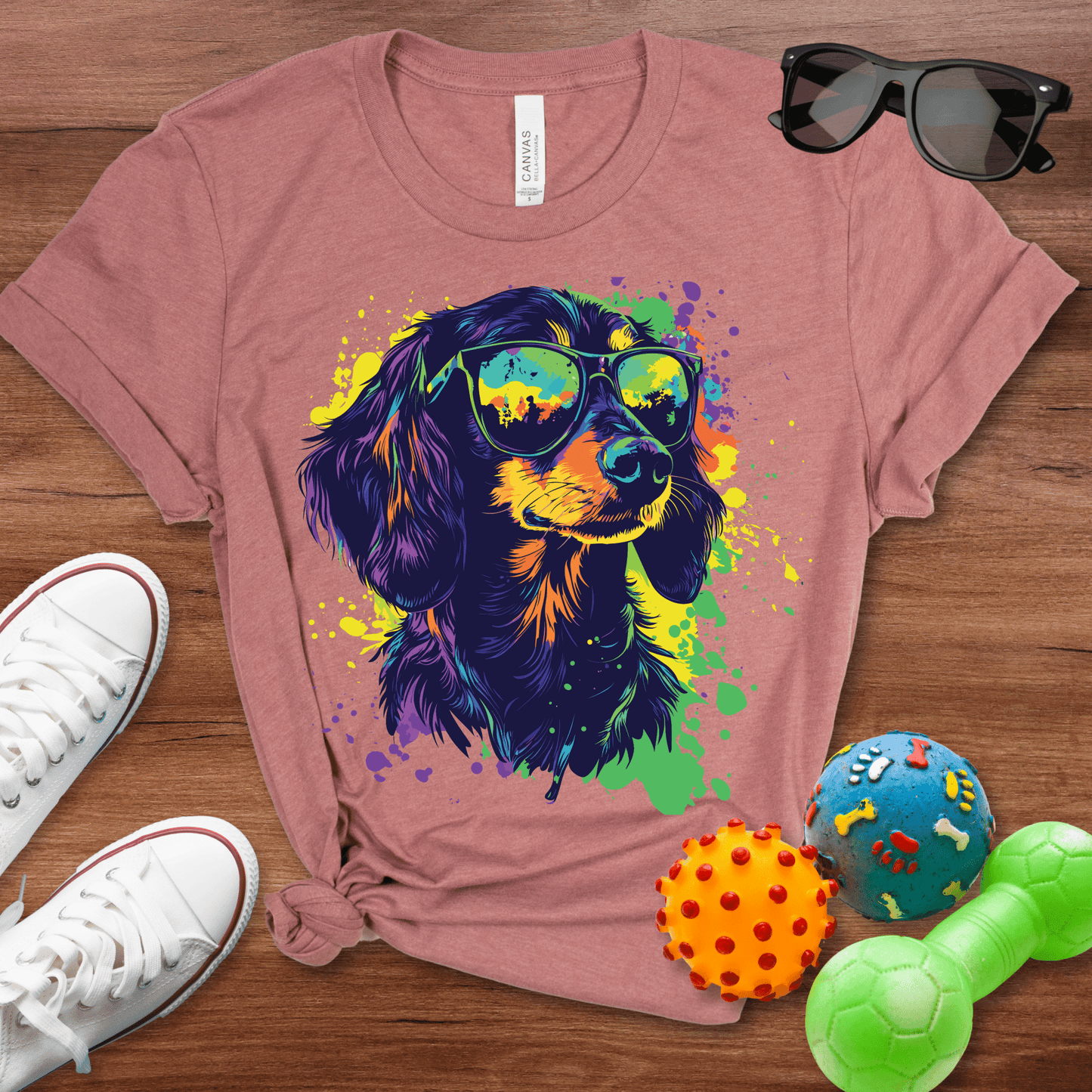 Doxie Color Splash Shirt - The Pawsitive Initiative