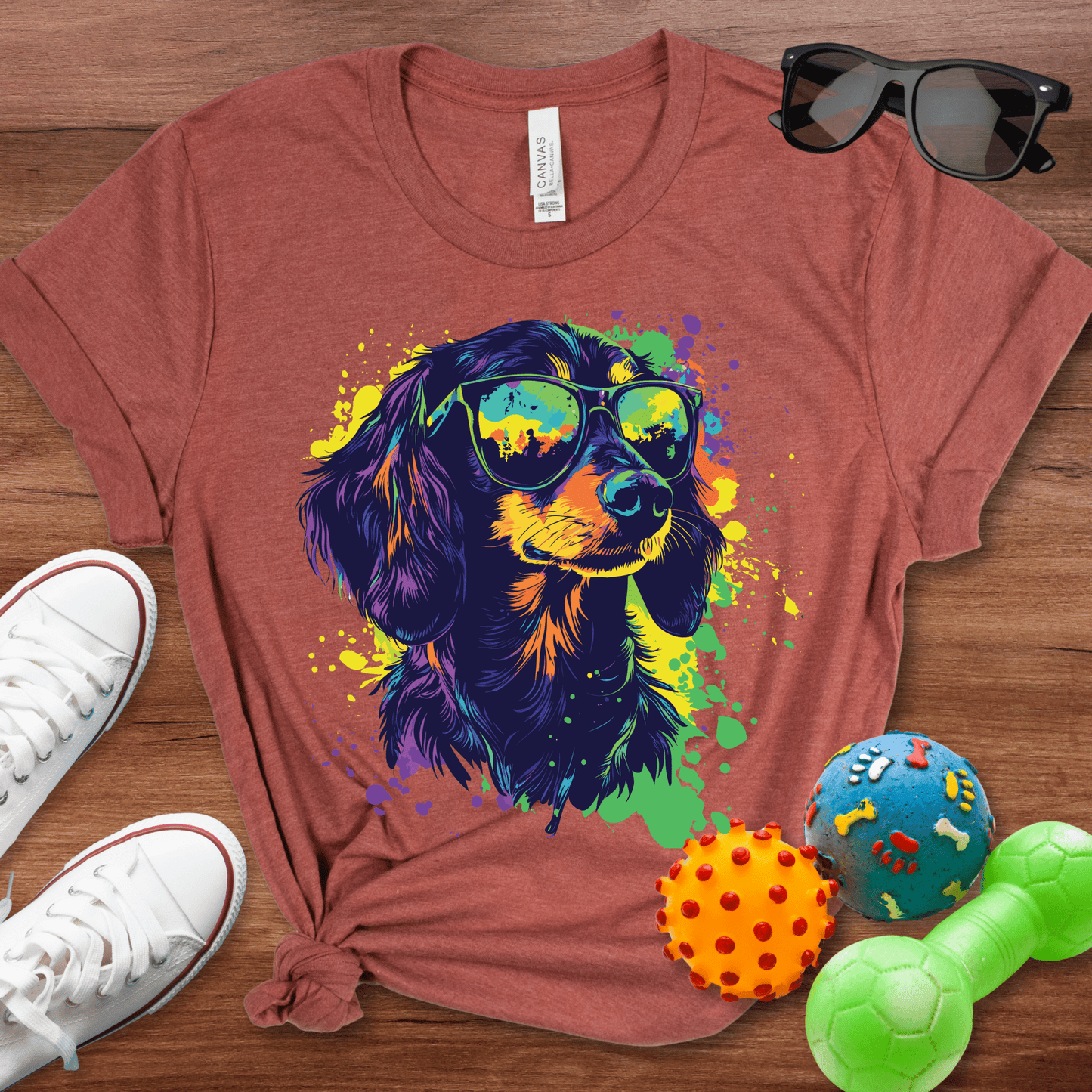 Doxie Color Splash Shirt - The Pawsitive Initiative