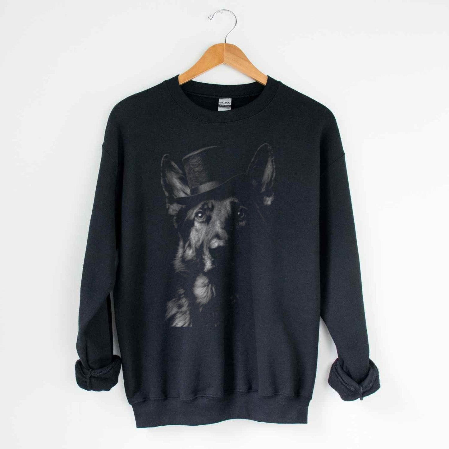 German Shepherd Dog Wearing Top Hat Sweatshirt