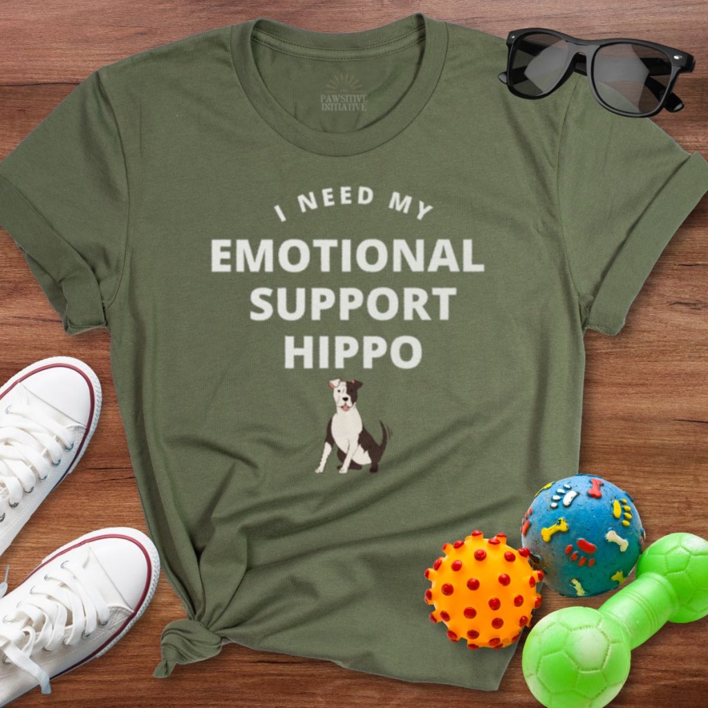 Emotional Support Hippo Pitbull Shirt - The Pawsitive Initiative