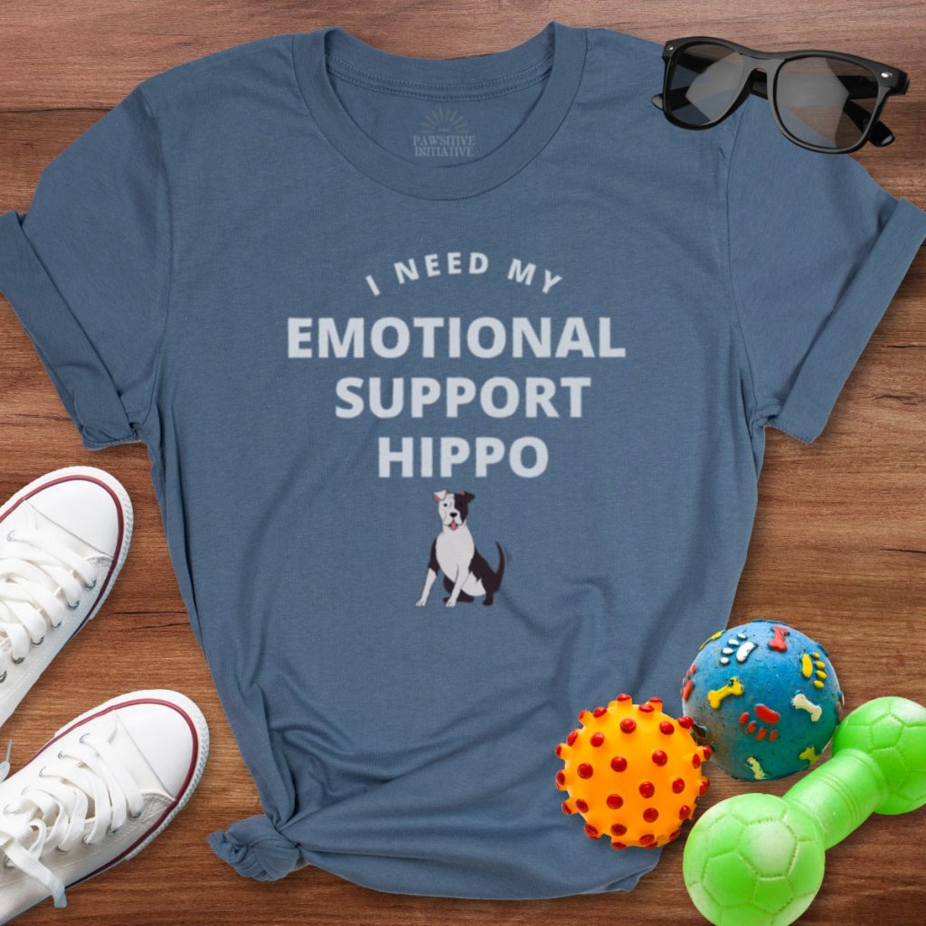 Emotional Support Hippo Pitbull Shirt - The Pawsitive Initiative