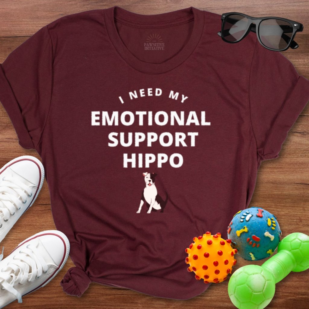Emotional Support Hippo Pitbull Shirt - The Pawsitive Initiative