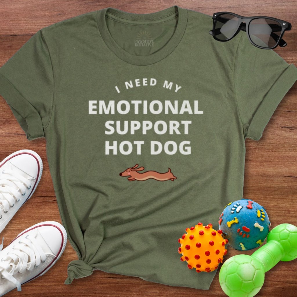 Emotional Support Hot Dog Shirt - The Pawsitive Initiative