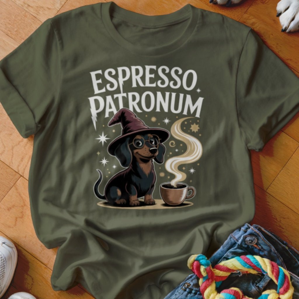 Espresso Patronum Doxie Shirt - The Pawsitive Initiative