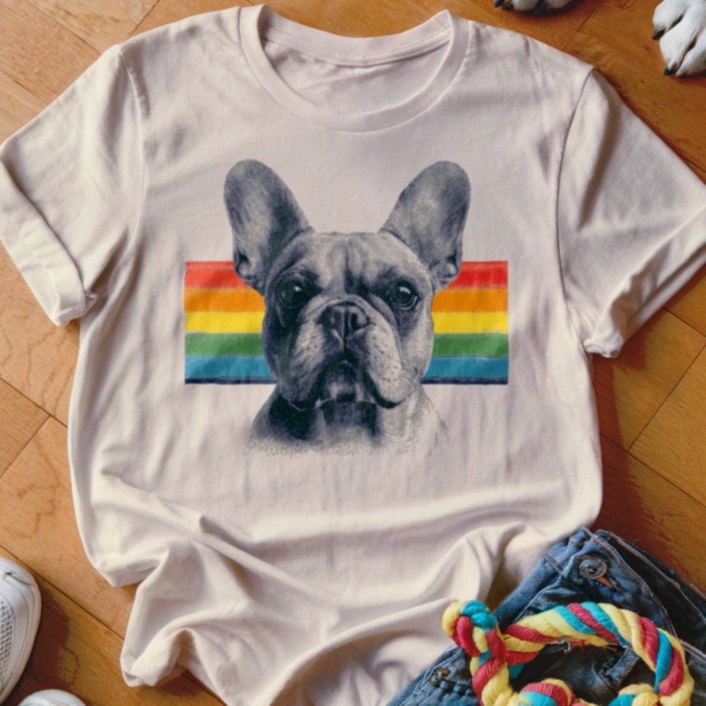 Frenchie Rainbow Shirt - The Pawsitive Initiative