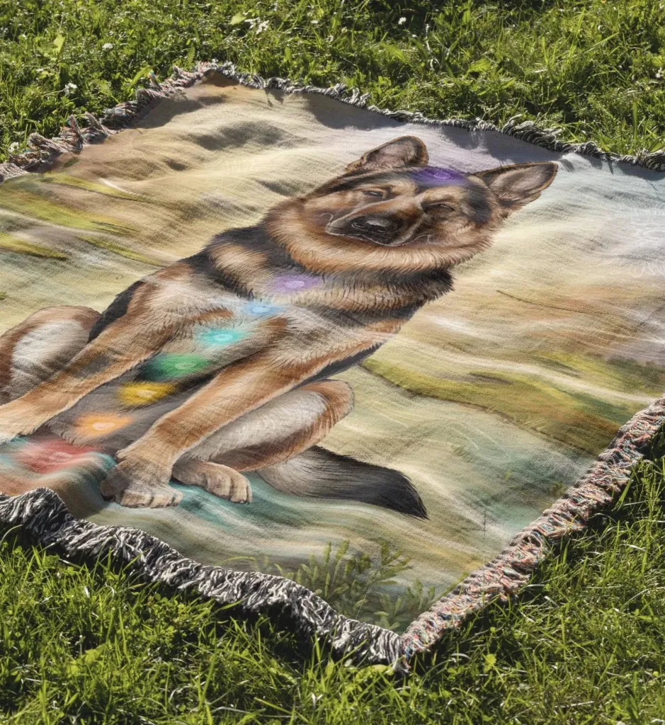 German Shepherd Chakra Blanket - The Pawsitive Initiative