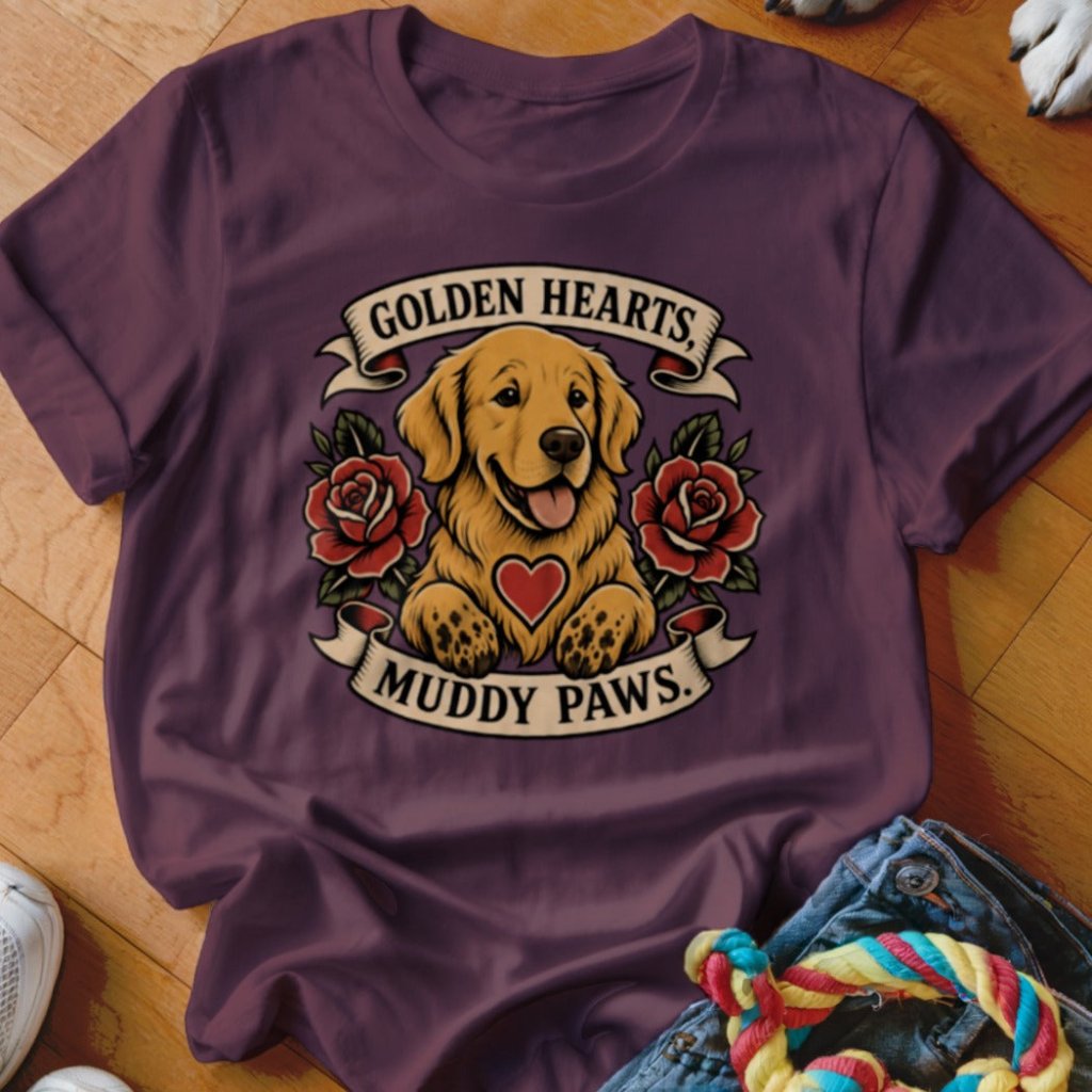 Golden Hearts, Muddy Paws Shirt - The Pawsitive Initiative