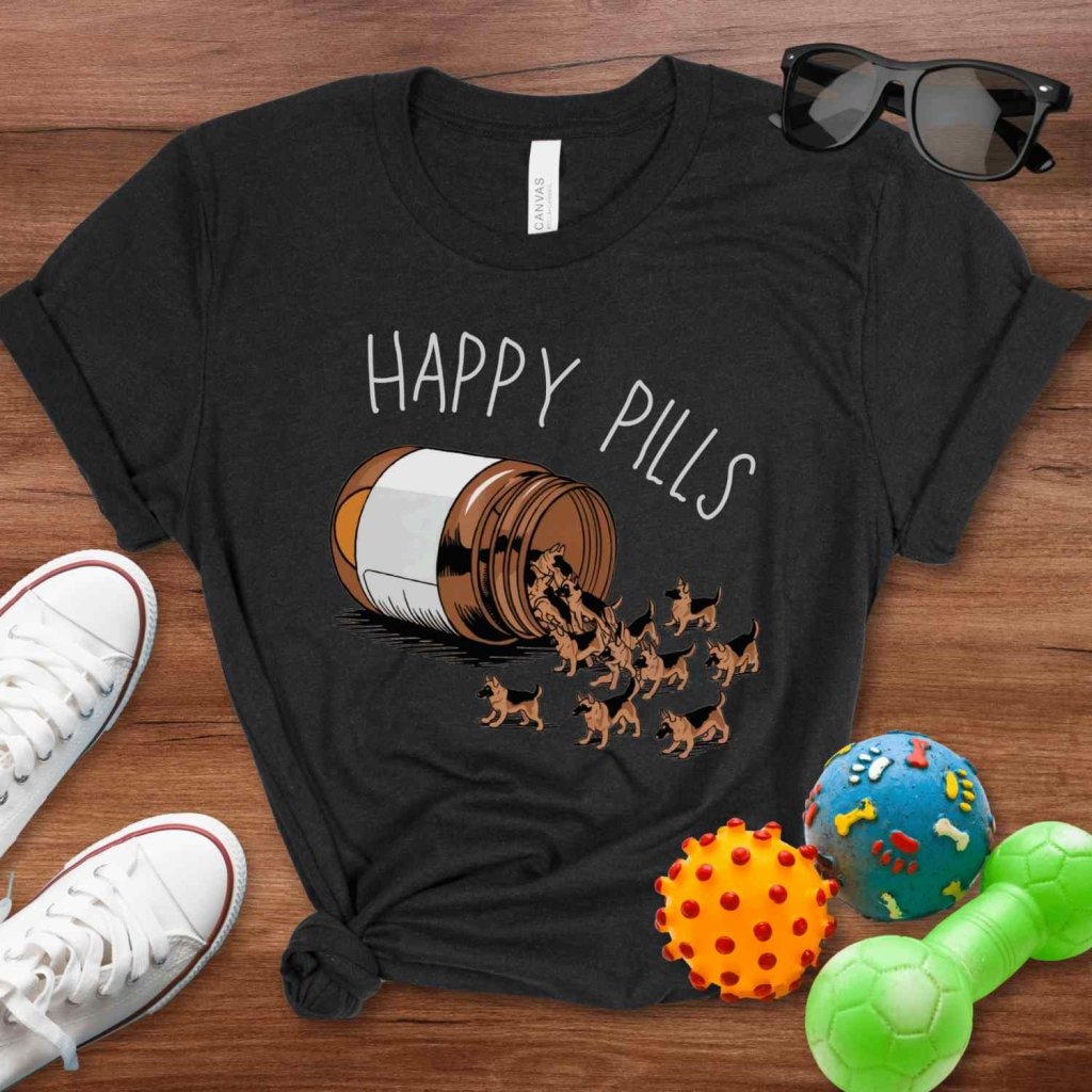 GSD Happy Pills Shirt - The Pawsitive Initiative