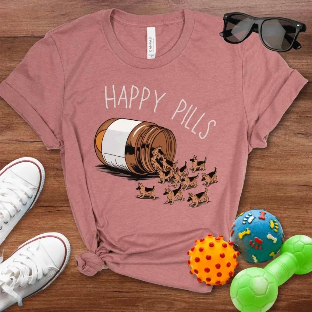 GSD Happy Pills Shirt - The Pawsitive Initiative