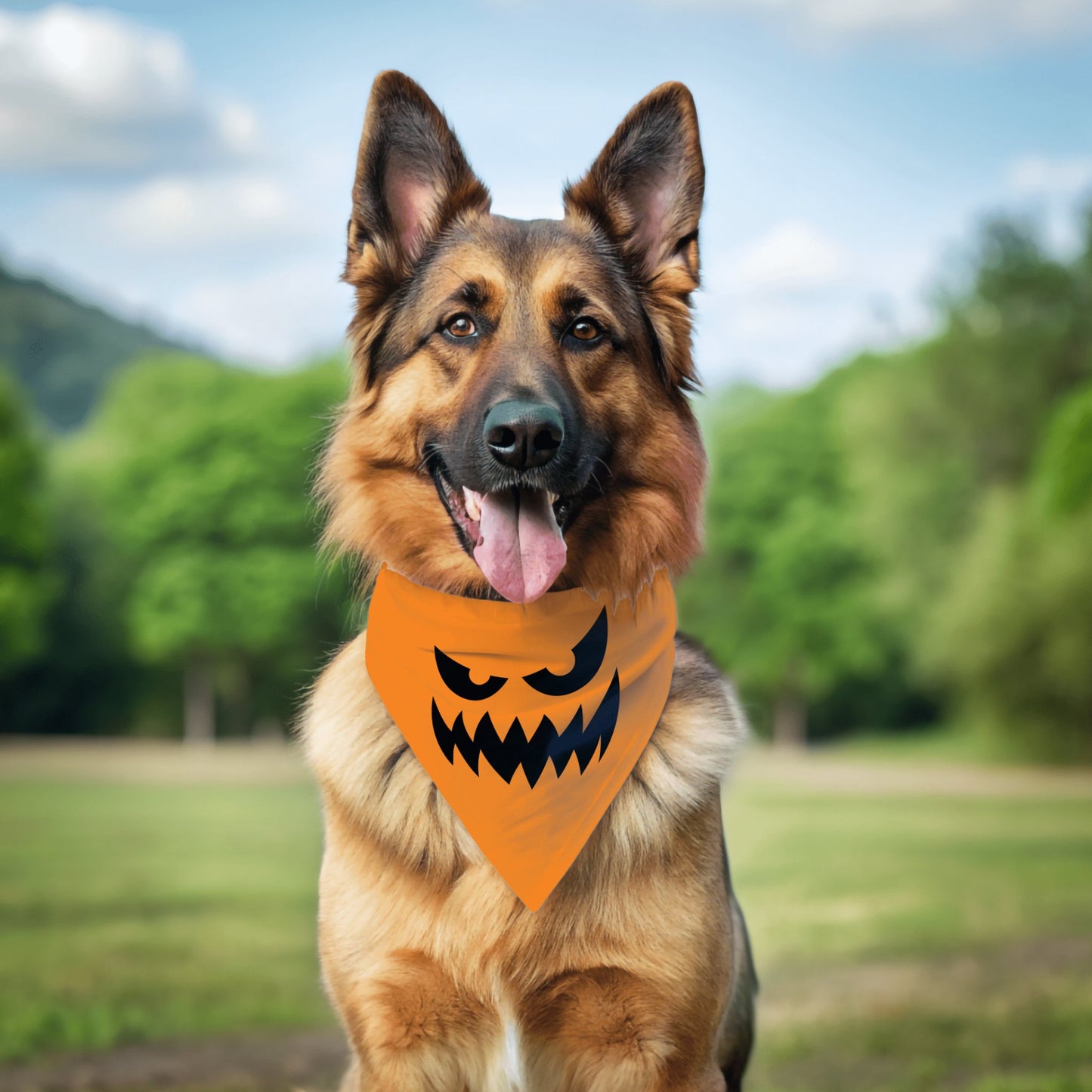 Halloween Pumpkin Bandana - The Pawsitive Initiative