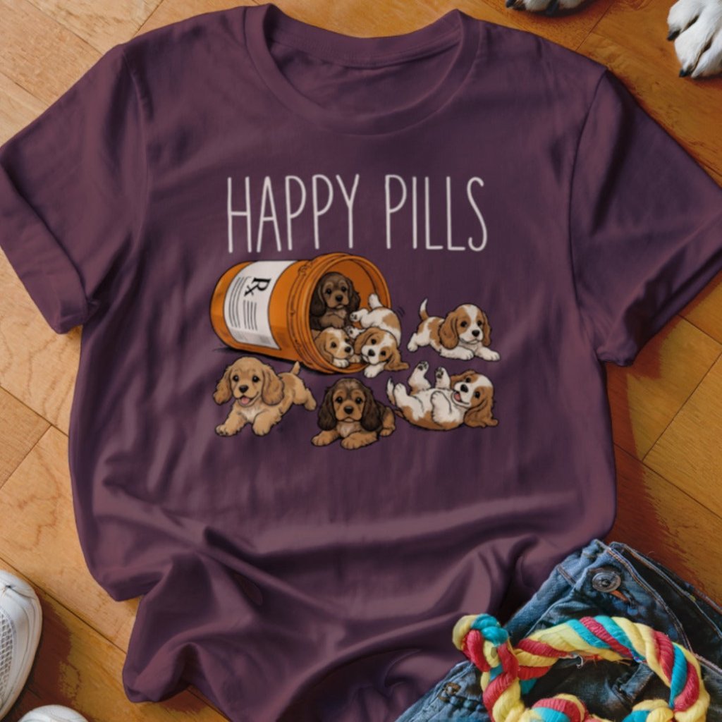 Happy Pills Cocker Spaniel Shirt - The Pawsitive Initiative