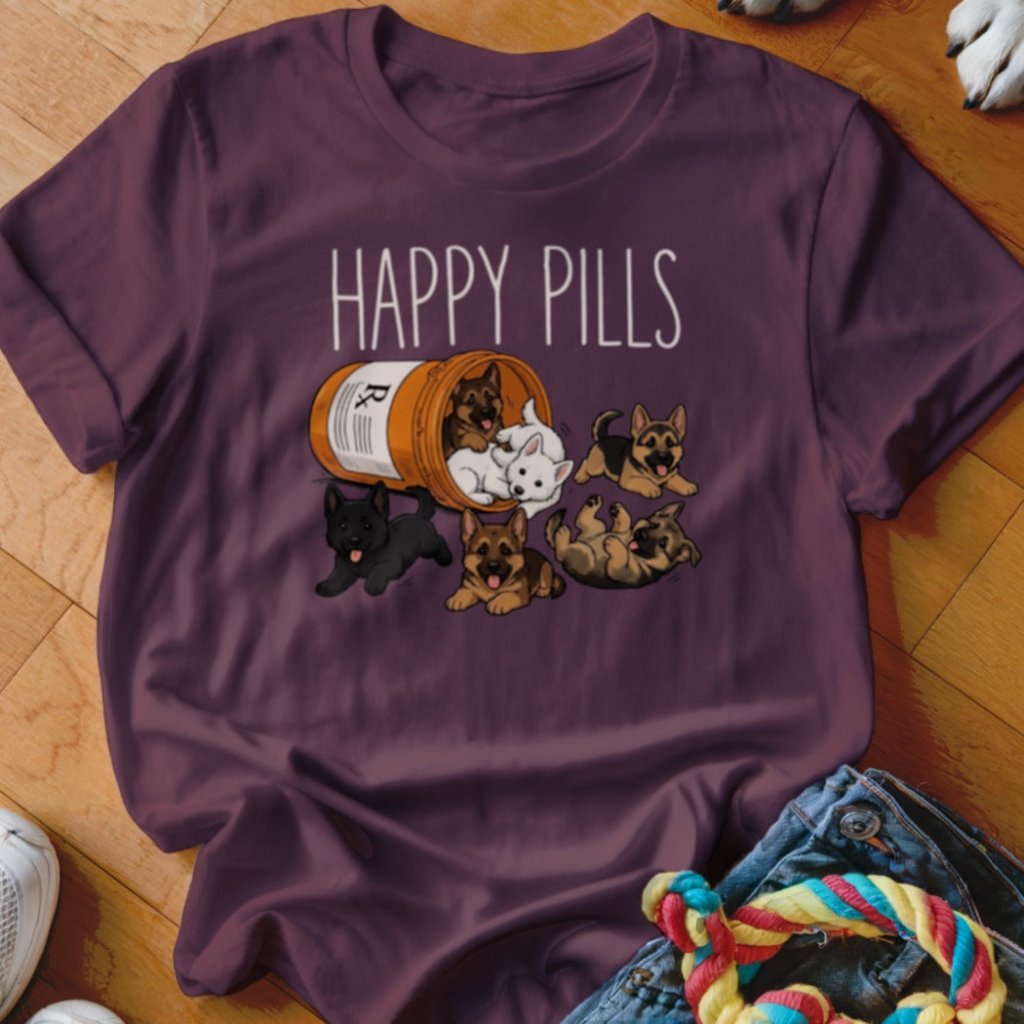 Happy Pills German Shepherd Shirt - The Pawsitive Initiative