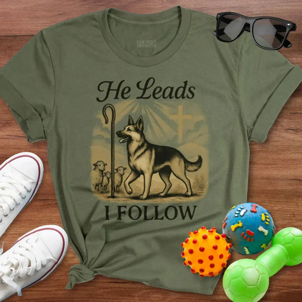 He Leads I Follow Shirt - The Pawsitive Initiative