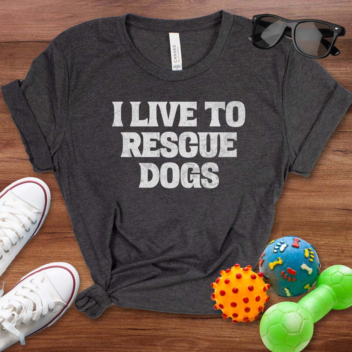 I Live To Rescue Dogs Shirt - The Pawsitive Initiative