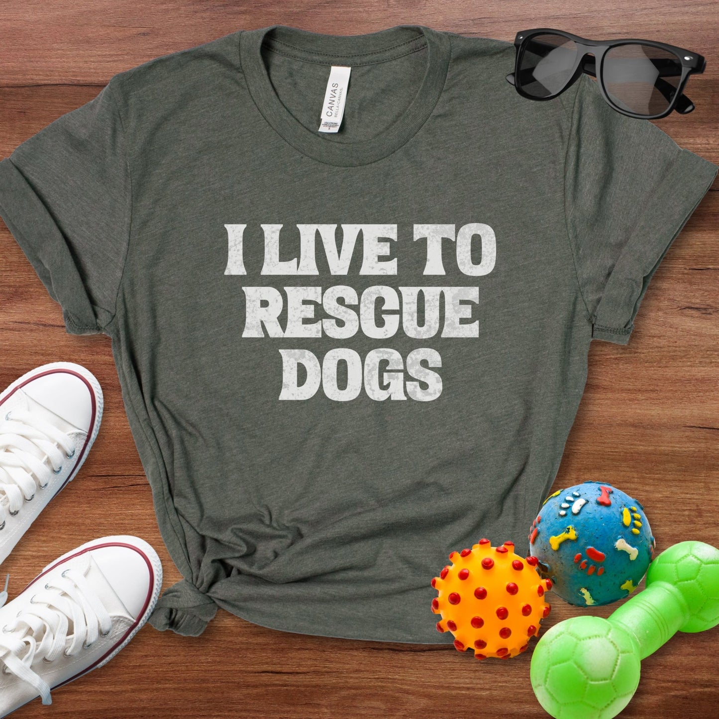 I Live To Rescue Dogs Shirt - The Pawsitive Initiative