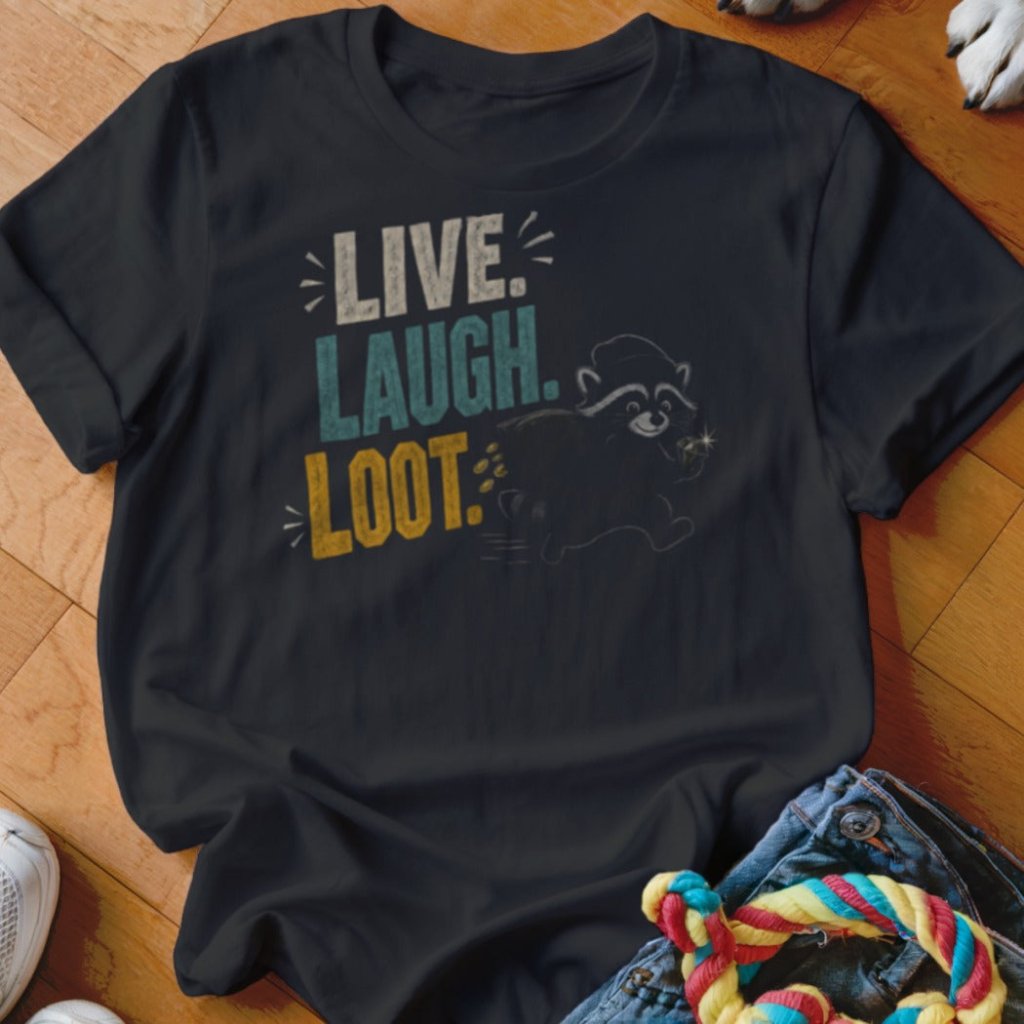 Live Laugh Loot Shirt - The Pawsitive Initiative