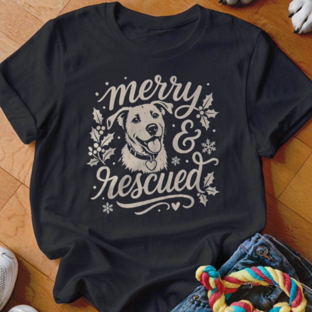 Merry & Rescued Shirt - The Pawsitive Initiative