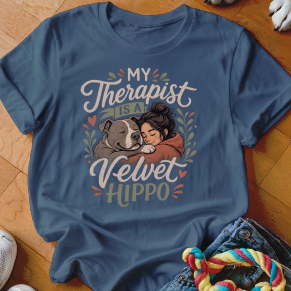 My Therapist Is A Velvet Hippo Shirt - The Pawsitive Initiative