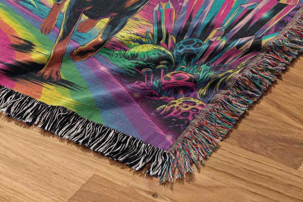 Psychedelic Doberman Blanket - The Pawsitive Initiative