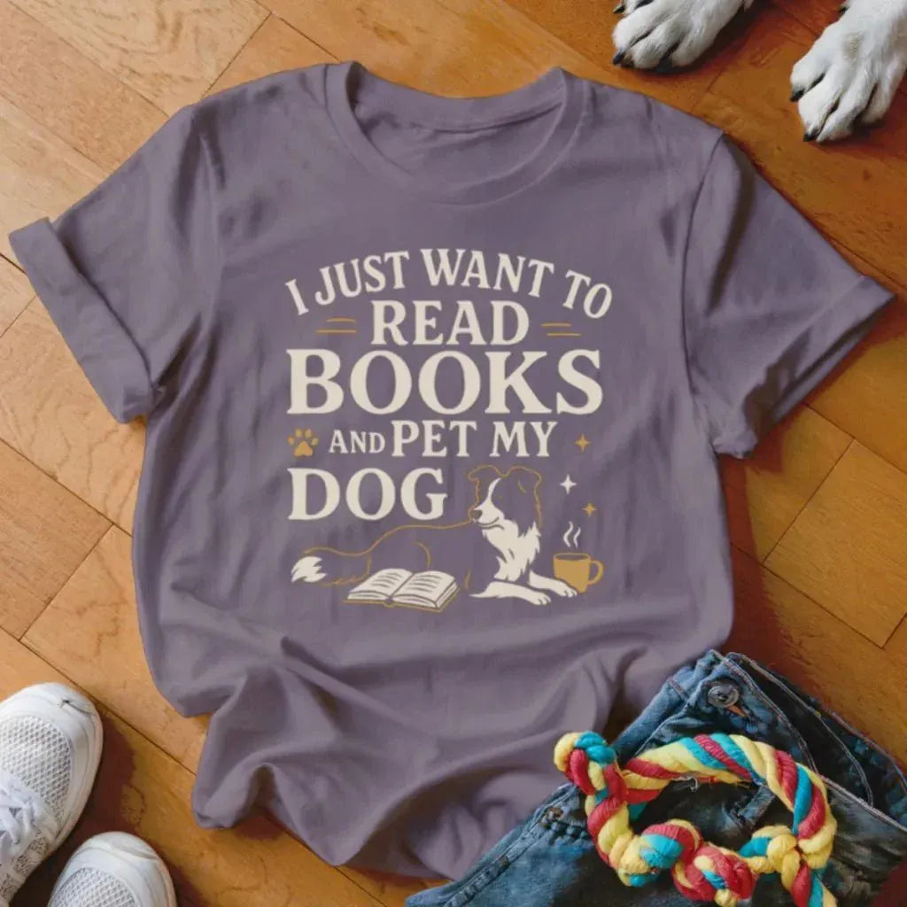 Read Books and Pet Dog Collie Shirt - The Pawsitive Initiative