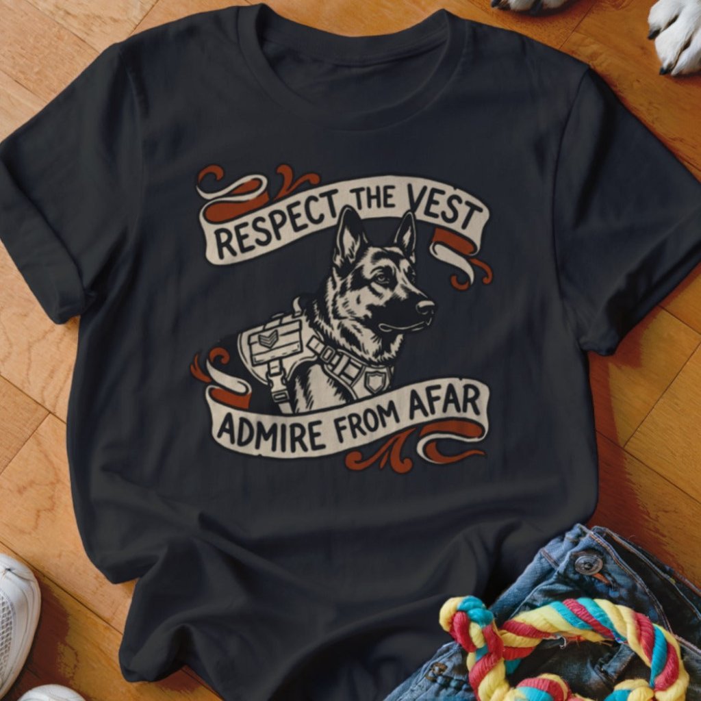 Respect the Vest GSD Shirt - The Pawsitive Initiative
