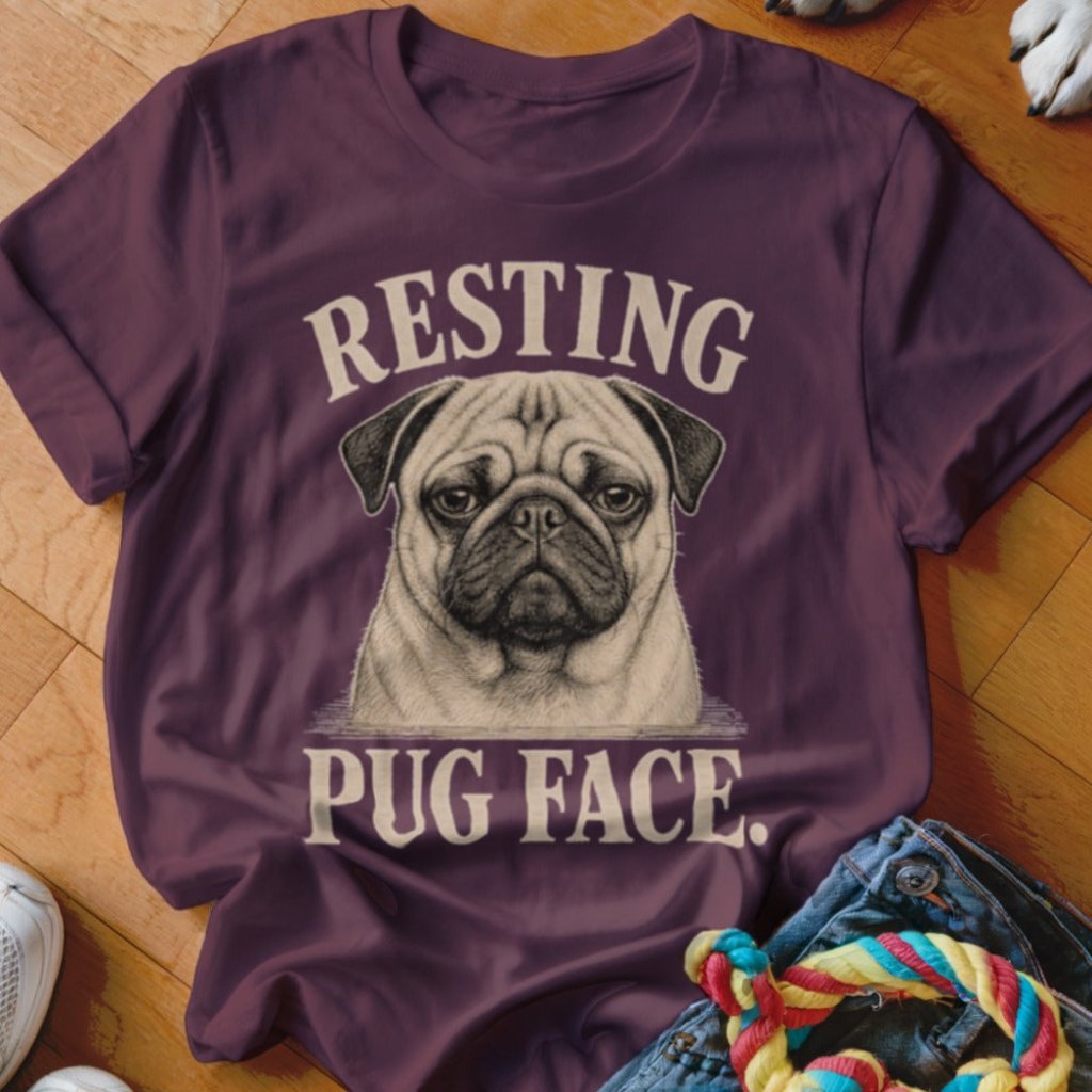 Resting Pug Face Shirt - The Pawsitive Initiative