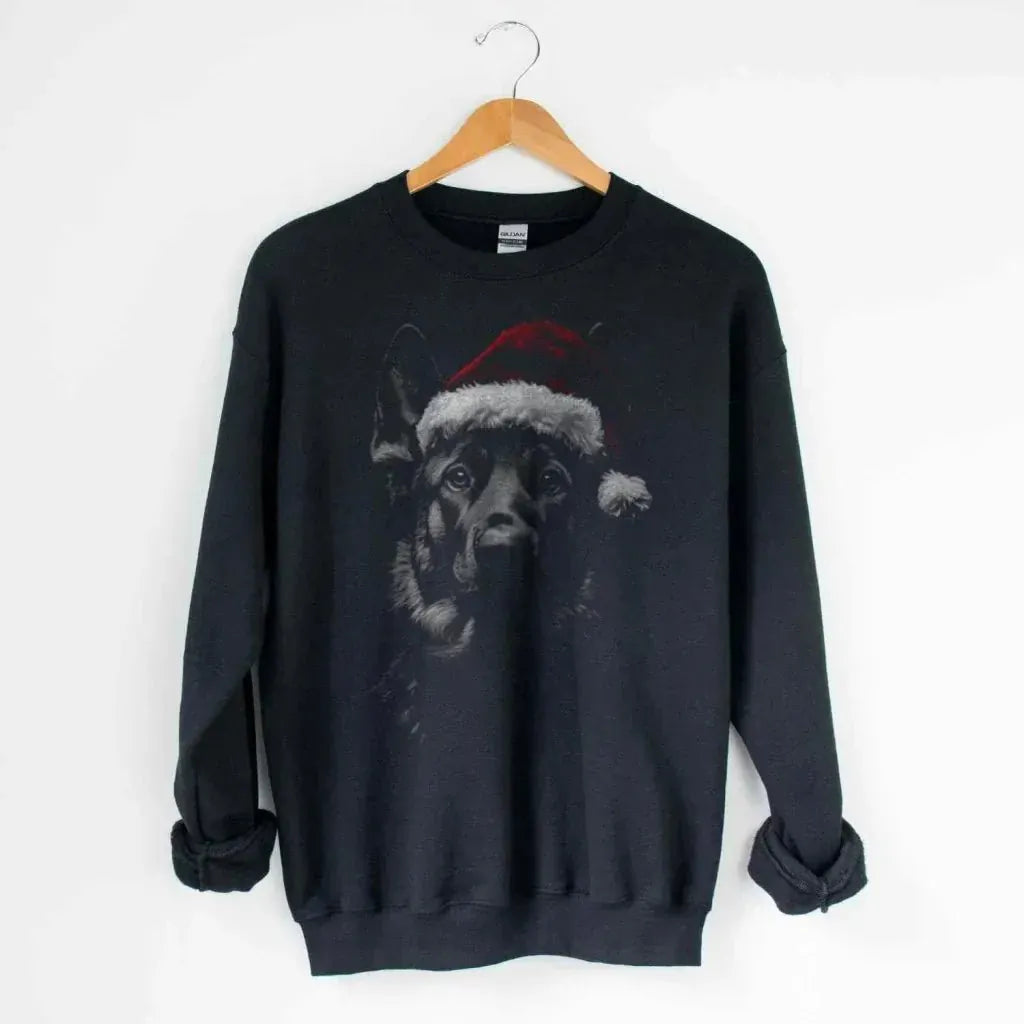 Santa Shepherd Silhouette Sweatshirt - The Pawsitive Initiative