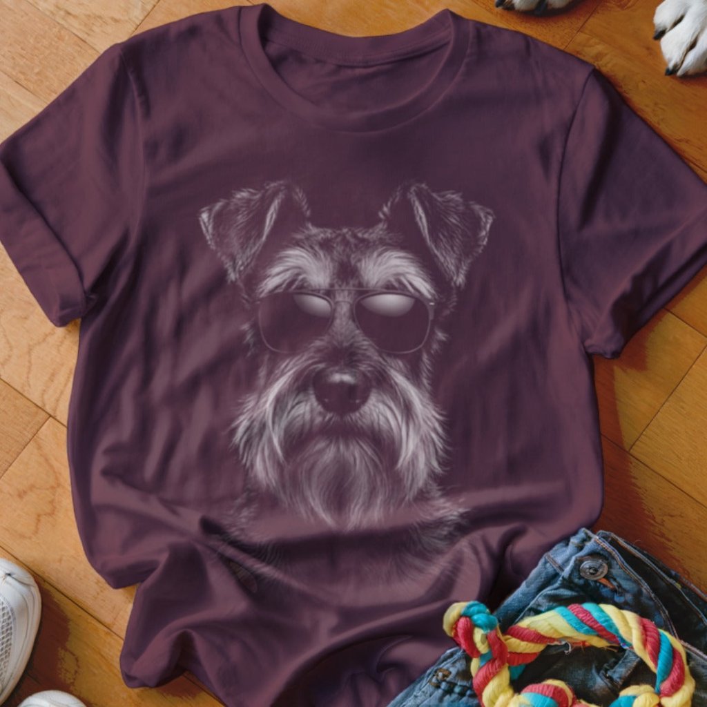 Schnauzer in Aviators Shirt - The Pawsitive Initiative