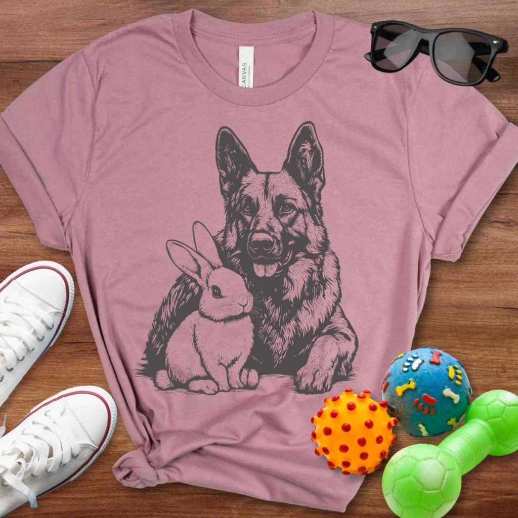 Shepherd & Rabbit Shirt - The Pawsitive Initiative