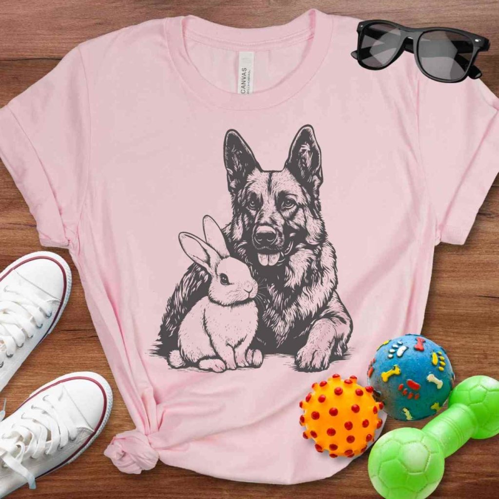 Shepherd & Rabbit Shirt - The Pawsitive Initiative