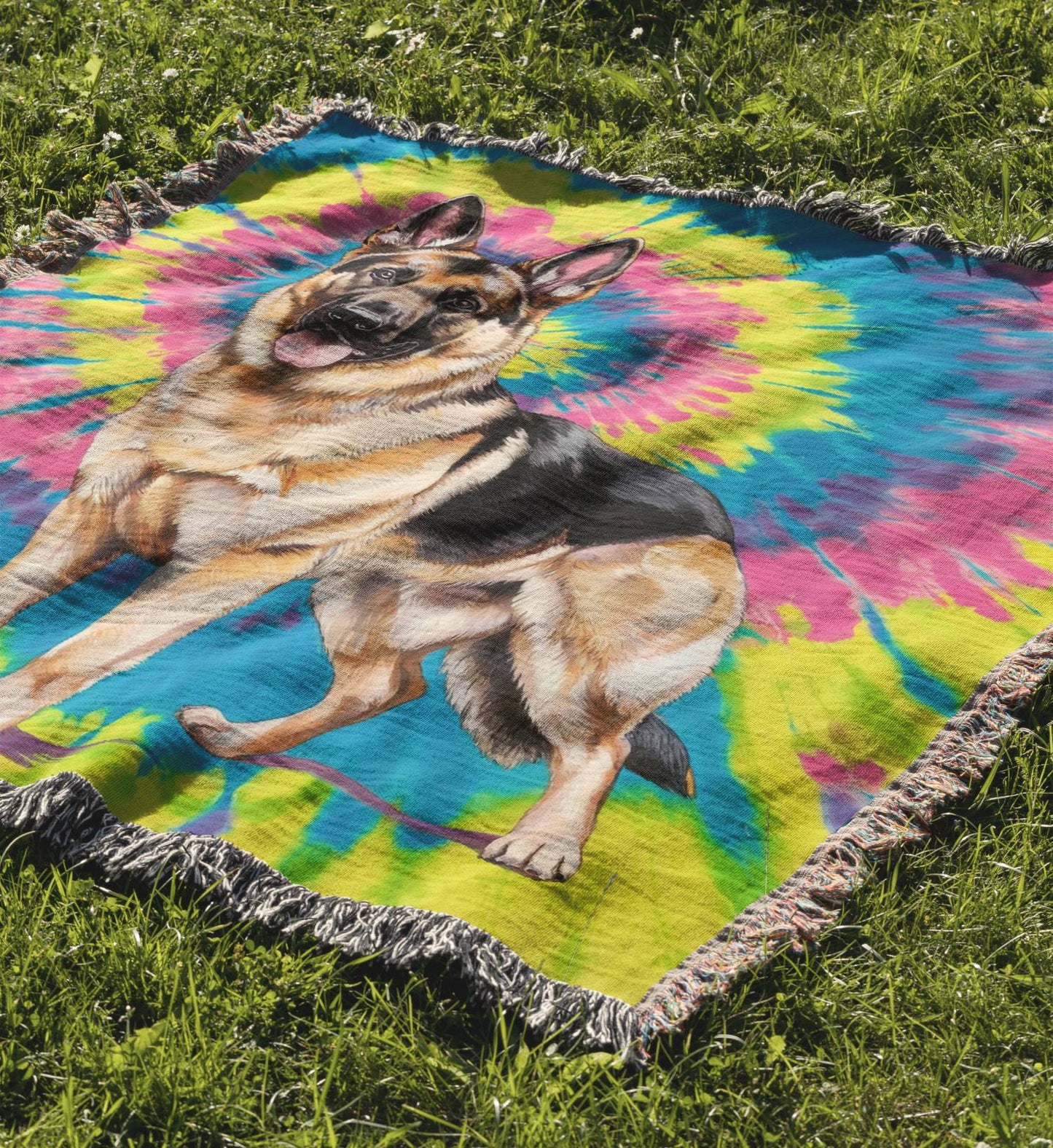 Tie Dye German Shepherd Blanket - The Pawsitive Initiative