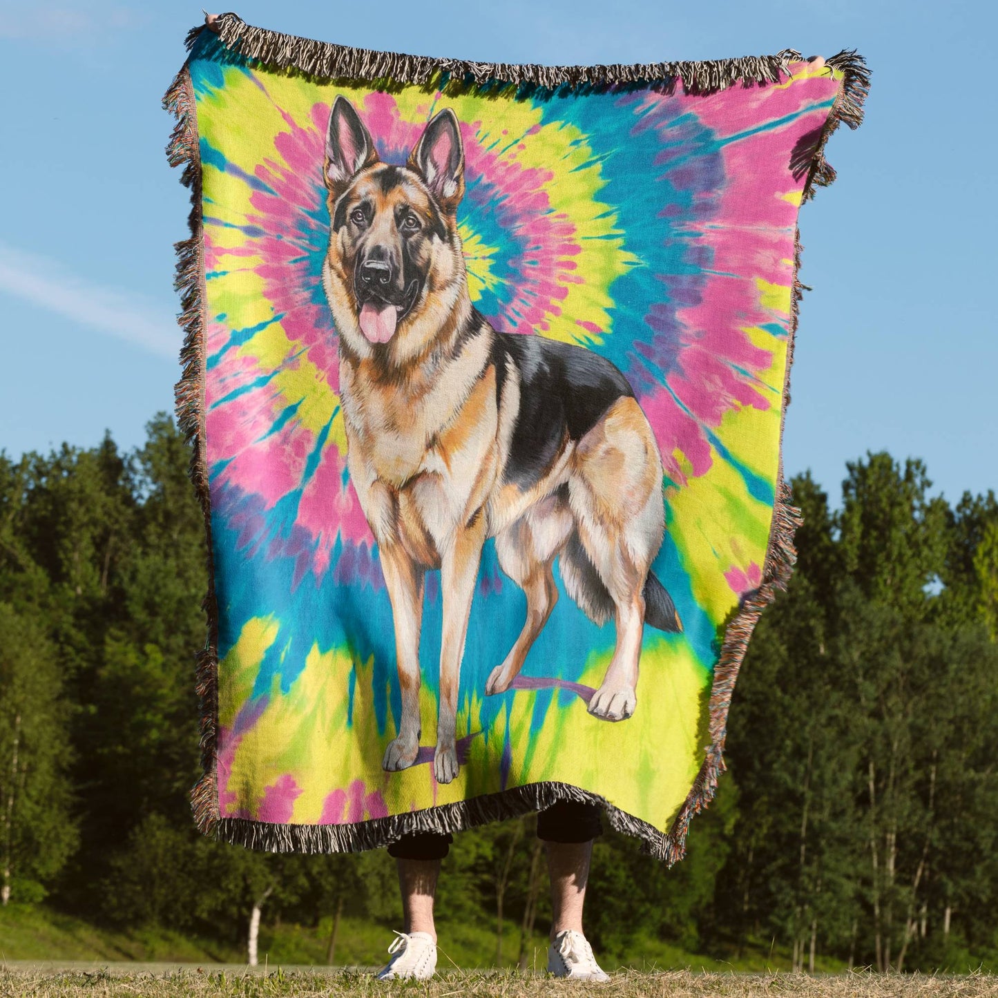 Tie Dye German Shepherd Blanket - The Pawsitive Initiative