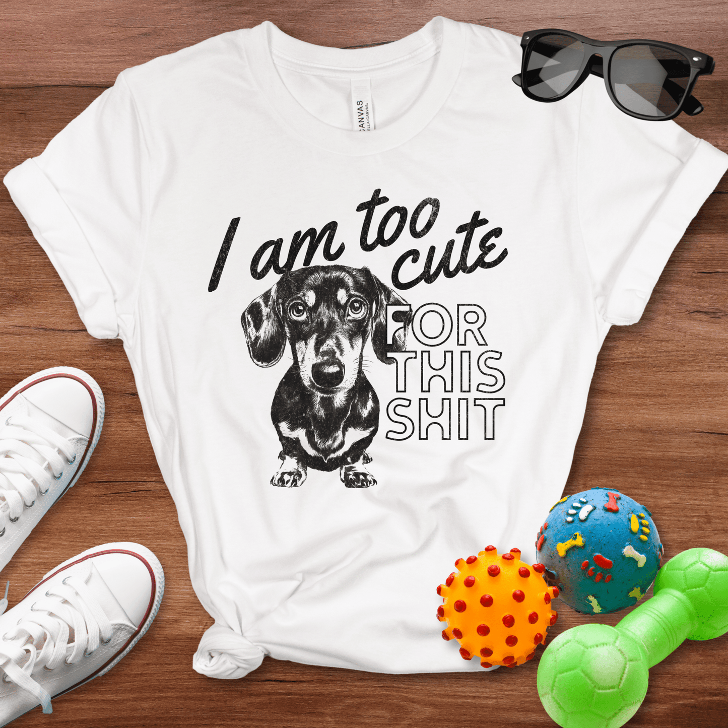 Too Cute For This Shit Shirt - The Pawsitive Initiative