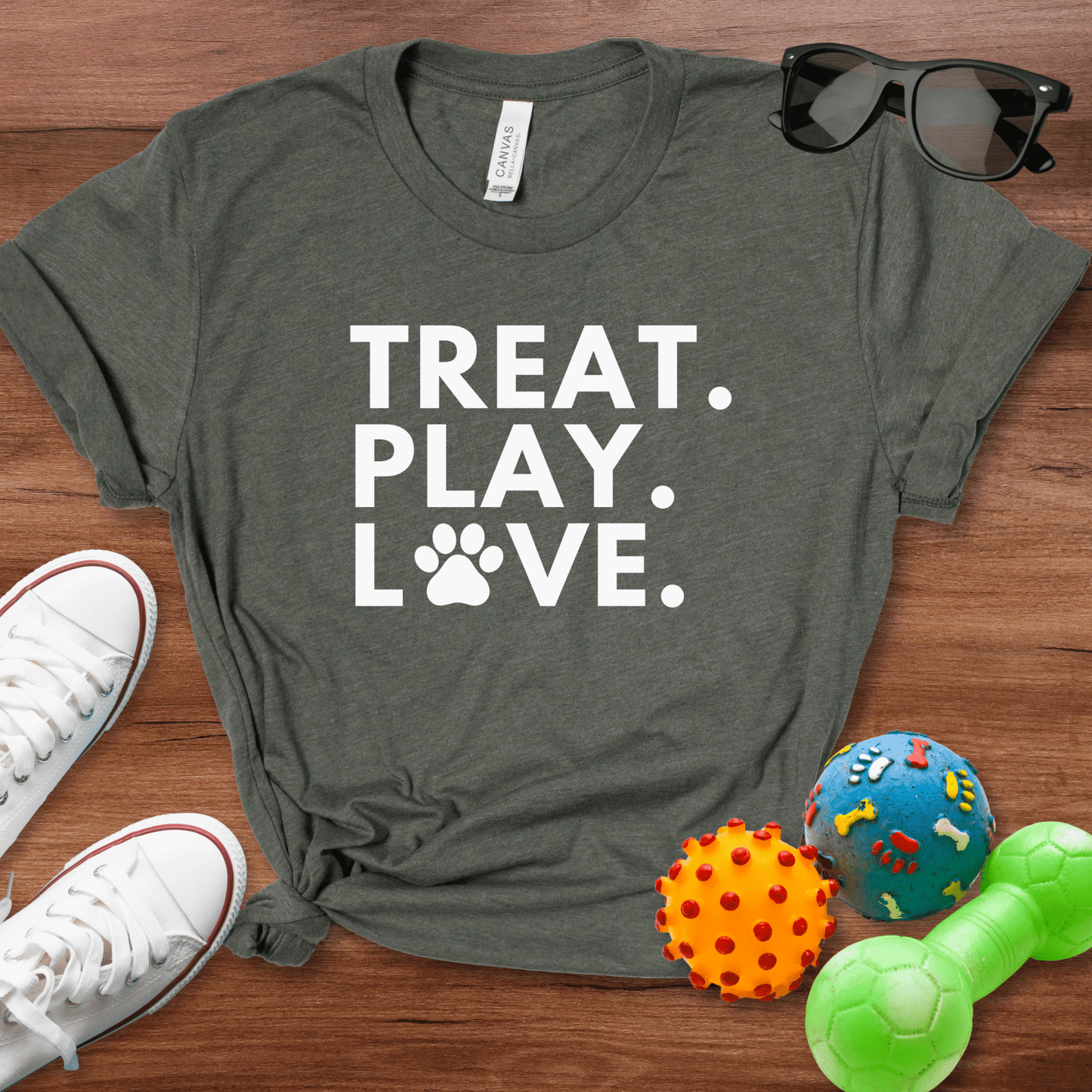 Treat Play Love Shirt - The Pawsitive Initiative
