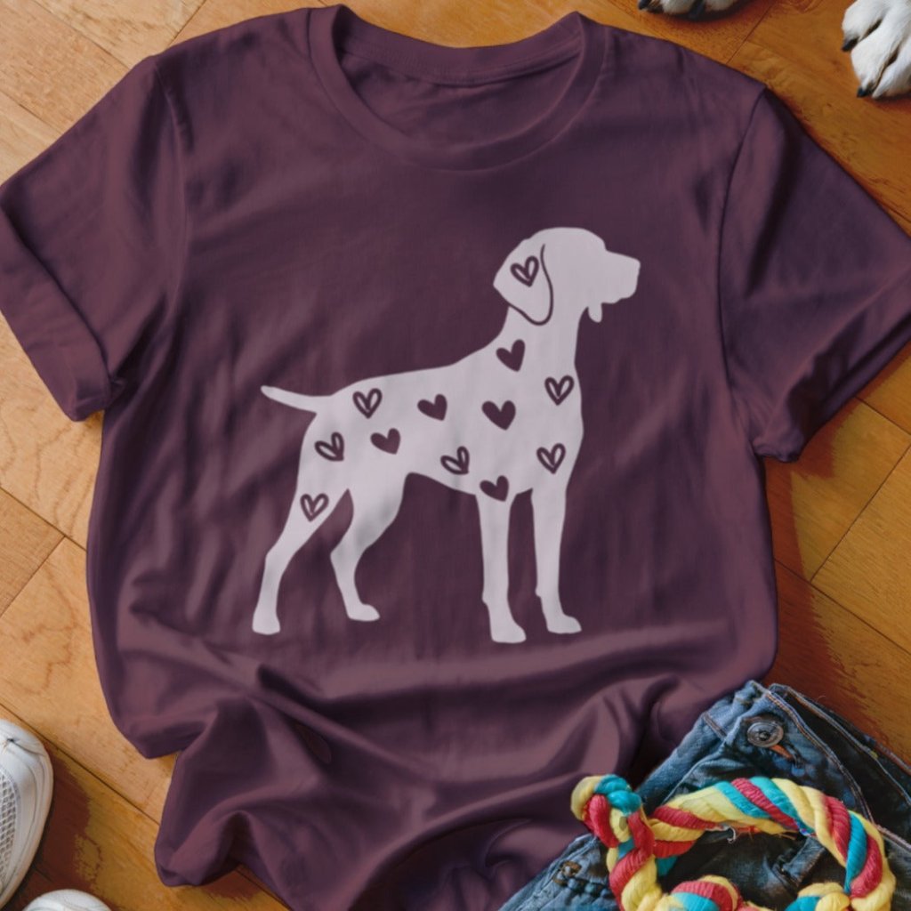 Vizsla Hearts Shirt - The Pawsitive Initiative