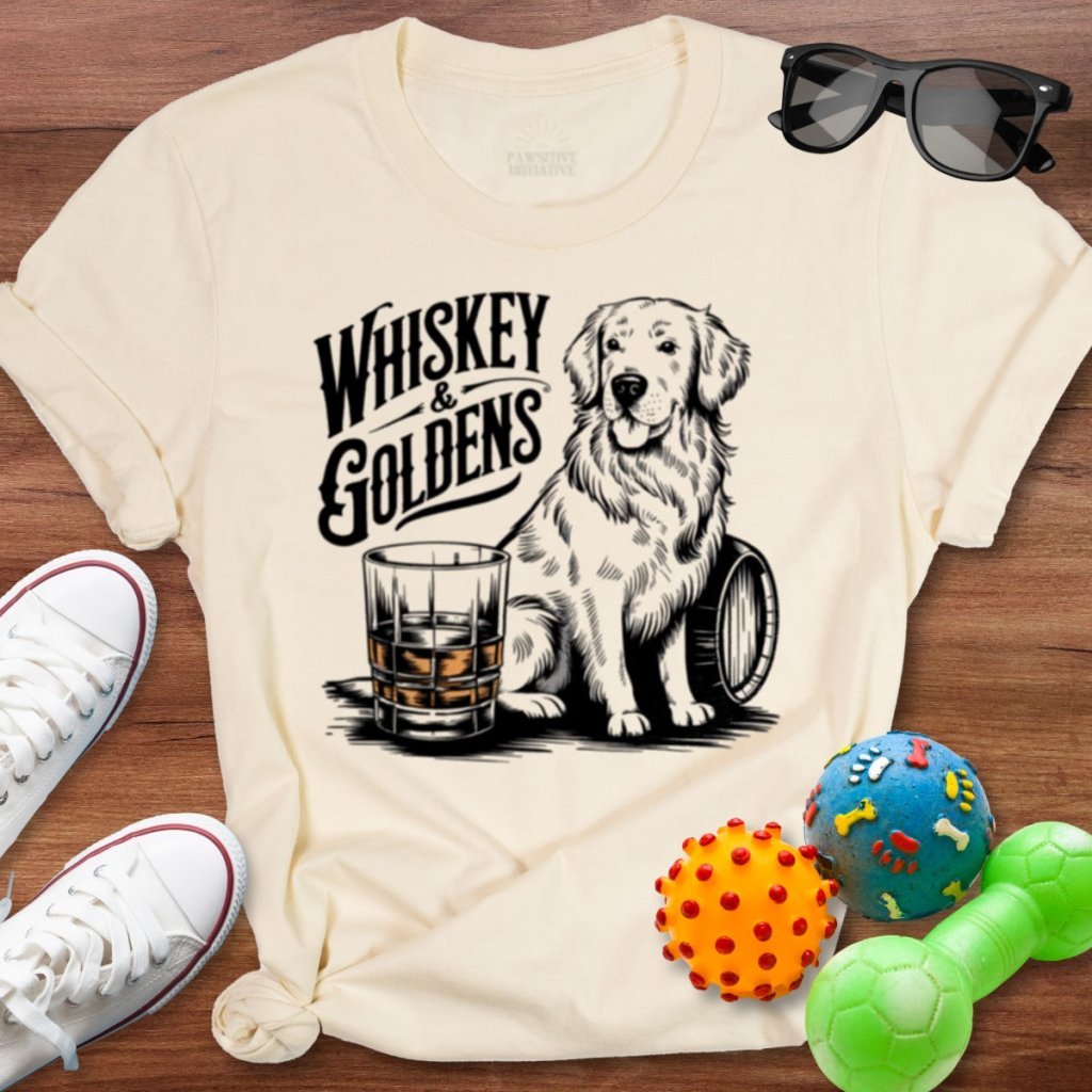 Whiskey & Goldens Shirt - The Pawsitive Initiative