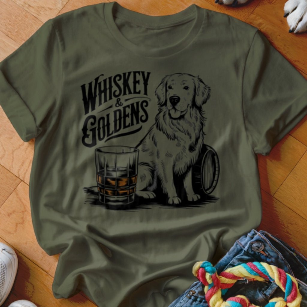 Whiskey & Goldens Shirt - The Pawsitive Initiative